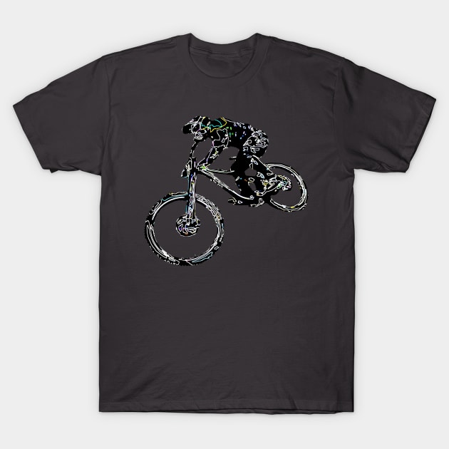 mtb downhill T-Shirt by rickylabellevie